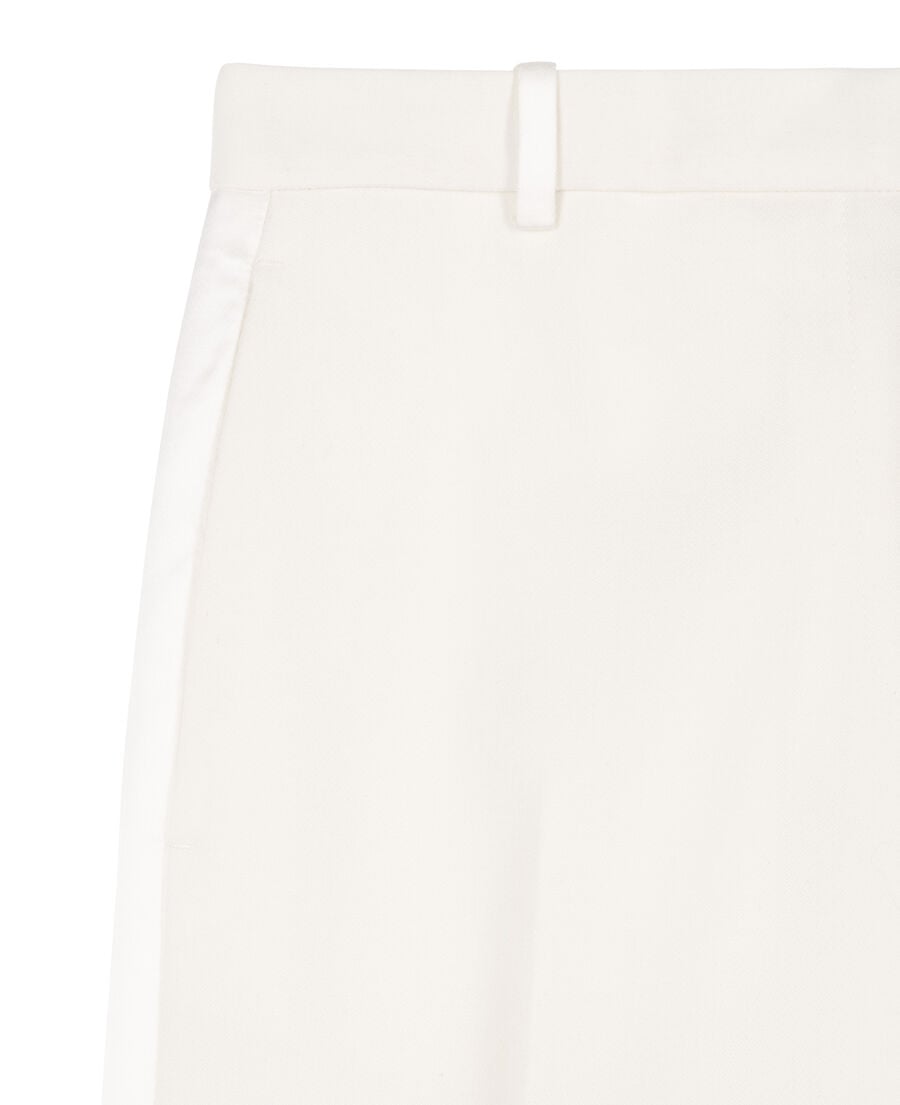 The Kooples FEMME ECRU pantalon de smoking large écru