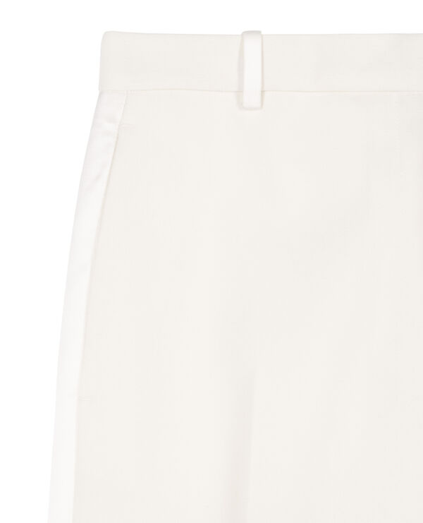 The Kooples FEMME ECRU pantalon de smoking large écru
