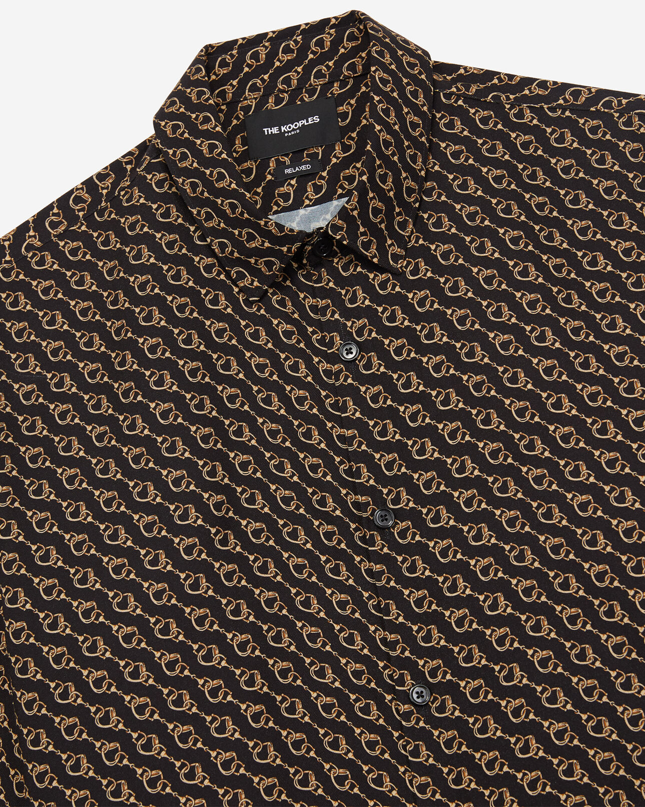 The Kooples HOMBRE BLACK / GOLD shirt