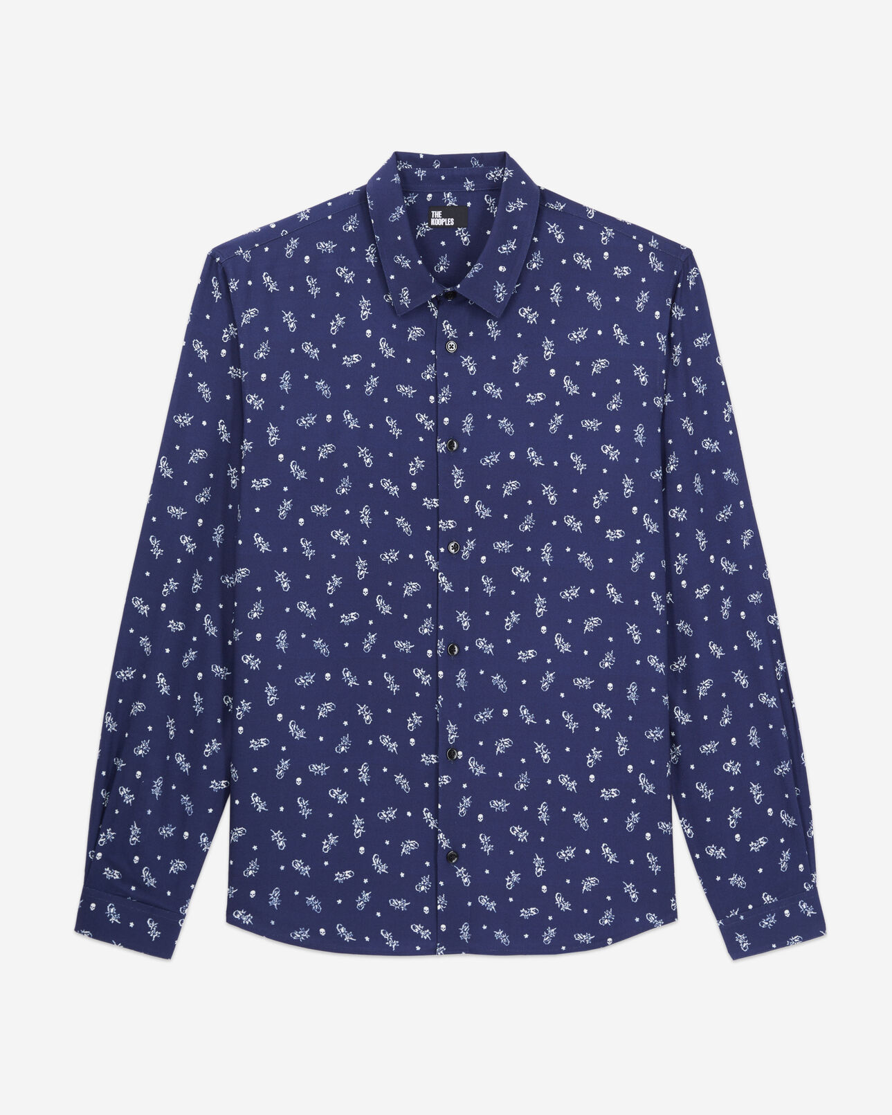 The Kooples MEN WHITE / NAVY printed shirt