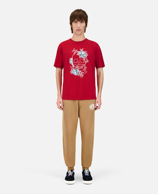The Kooples HERREN CHERRY rotes t-shirt mit siebdruck für herren