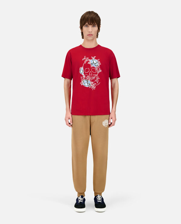 The Kooples HERREN CHERRY rotes t-shirt mit siebdruck für herren