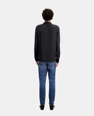 The Kooples H BLACK black geometric jacquard shirt