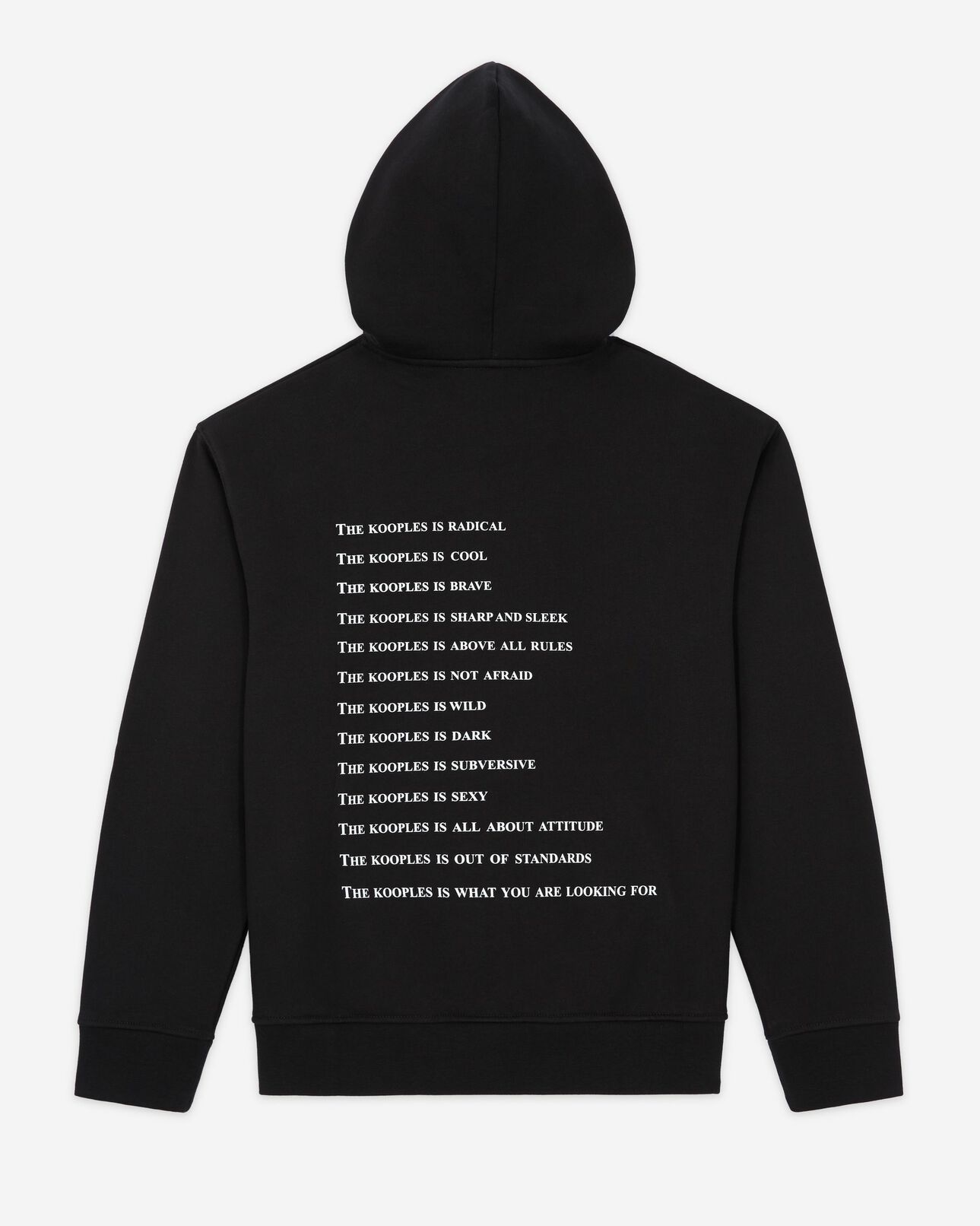 The Kooples DAMEN BLACK damen schwarzes sweatshirt mit „what is“-strassbesatz