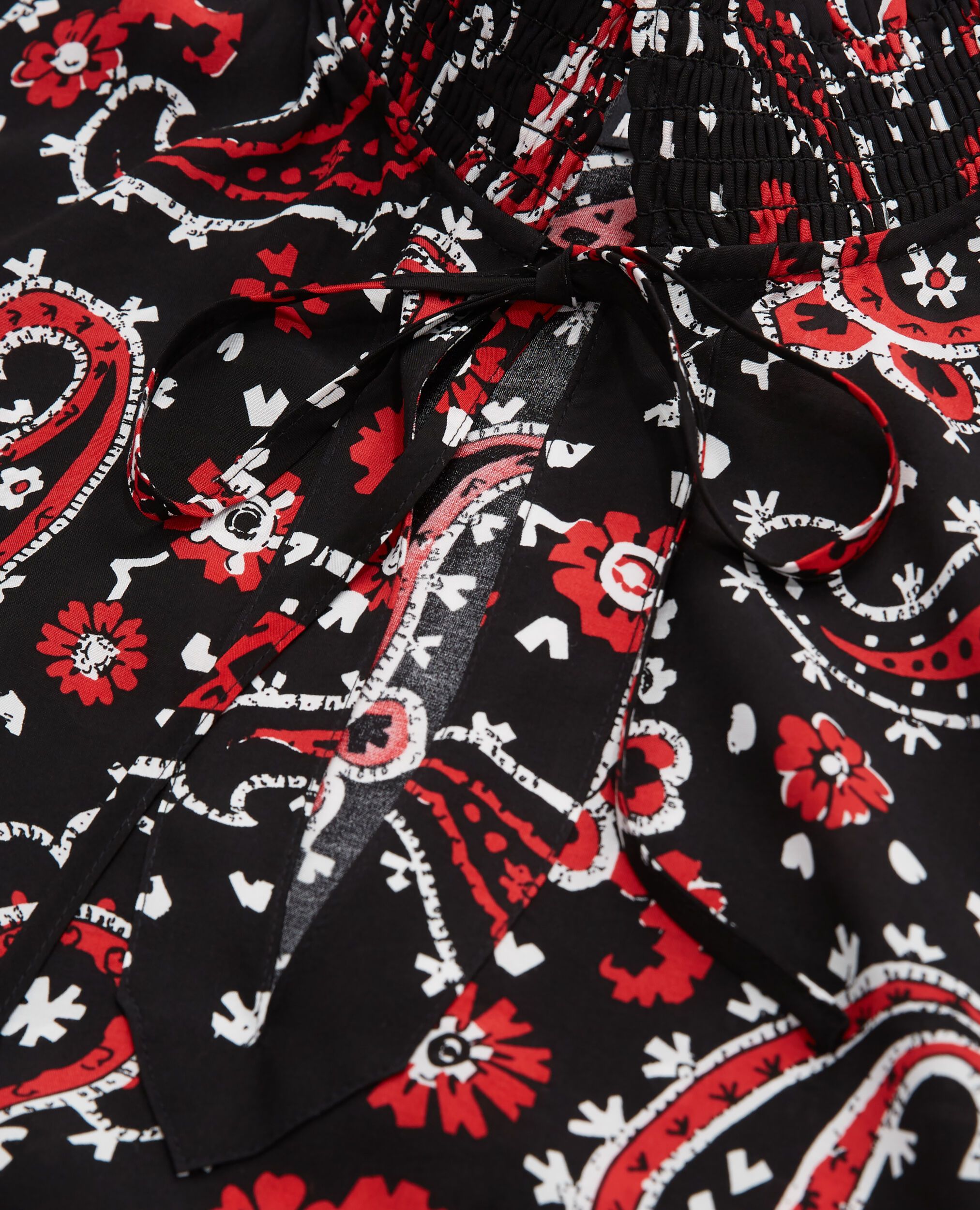 Bluse mit Print, BLACK - RED, hi-res image number null