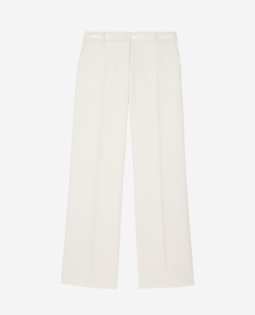 The Kooples FEMME OFF WHITE pantalon tailleur large &eacute;cru