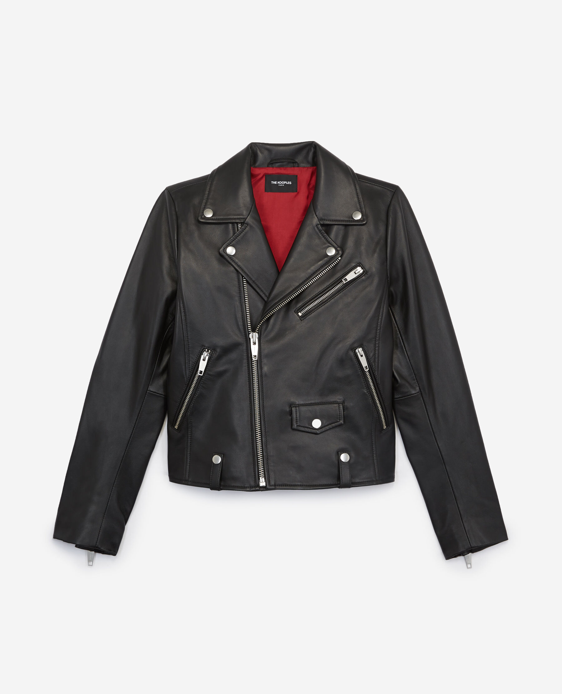 Blackleatherbikerjacket sale