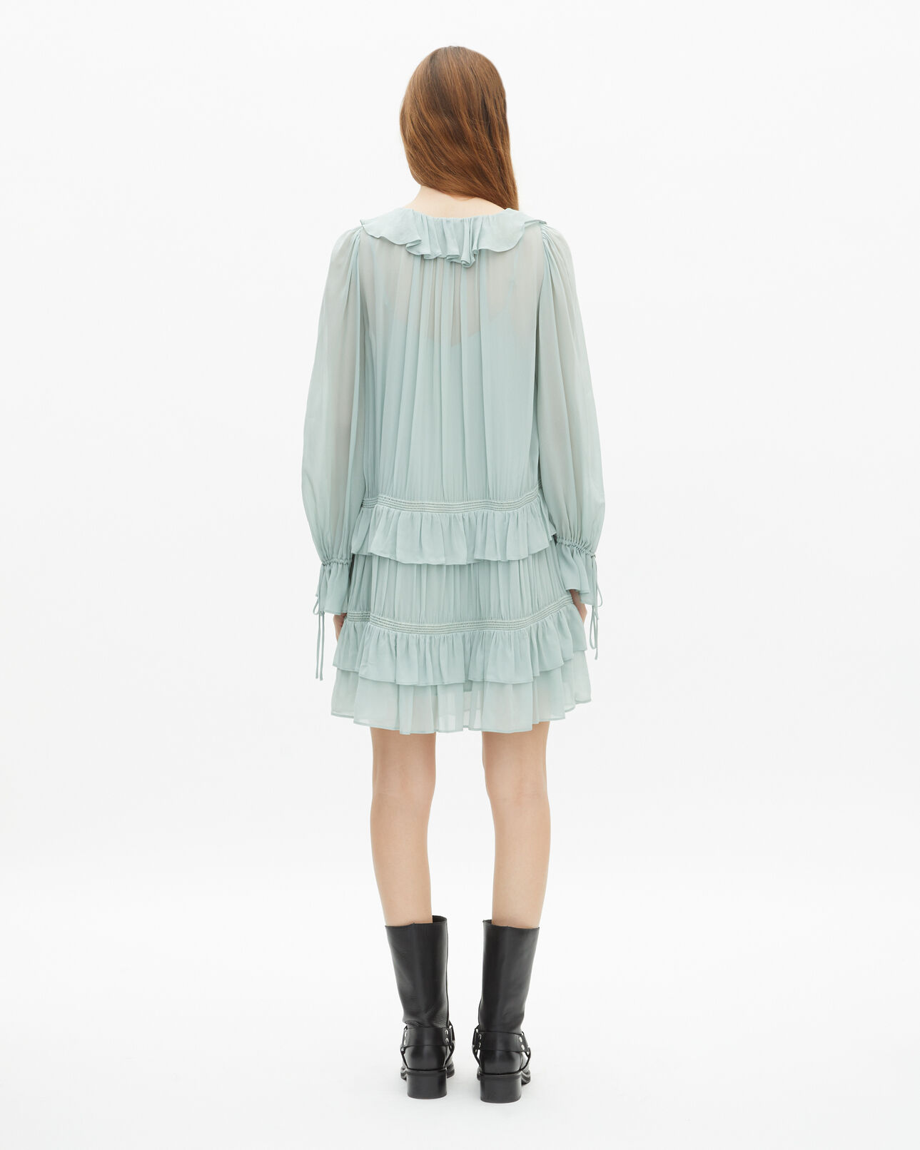 The Kooples FEMME BLUE/GREEN robe courte bleu