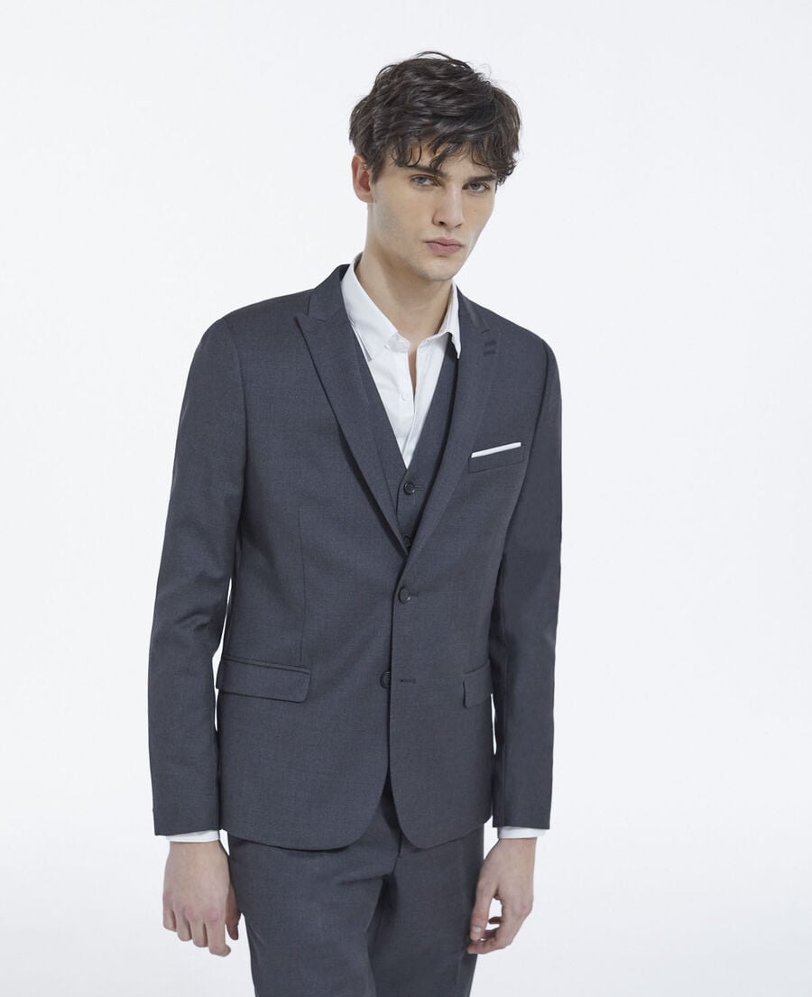 The Kooples HOMME DARK GREY veste de costume grise