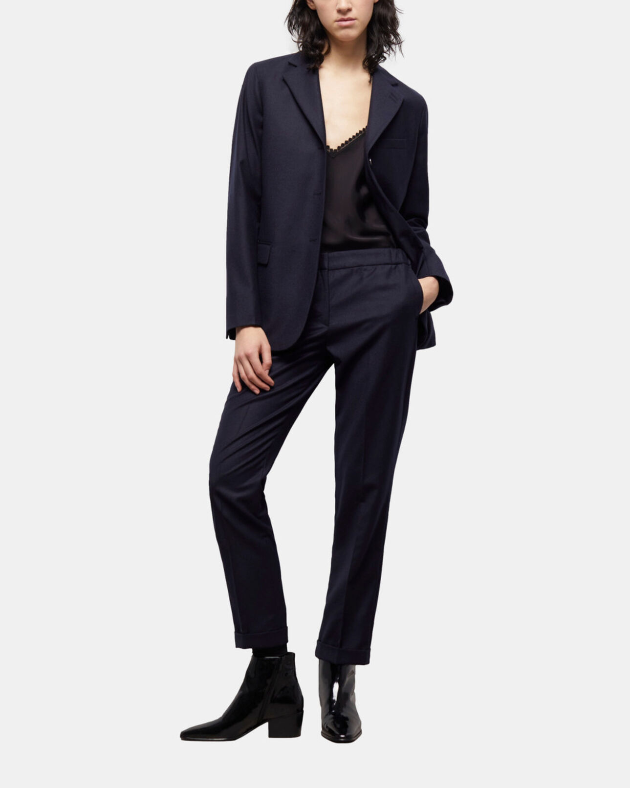The Kooples DAMEN NAVY blaue anzughose aus wolle
