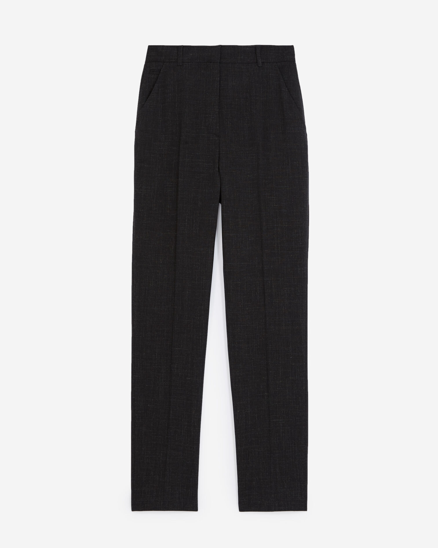 Formal gray pants with creases, GREY, hi-res image number null