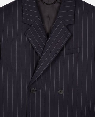 The Kooples H DARK NAVY blue striped wool suit jacket
