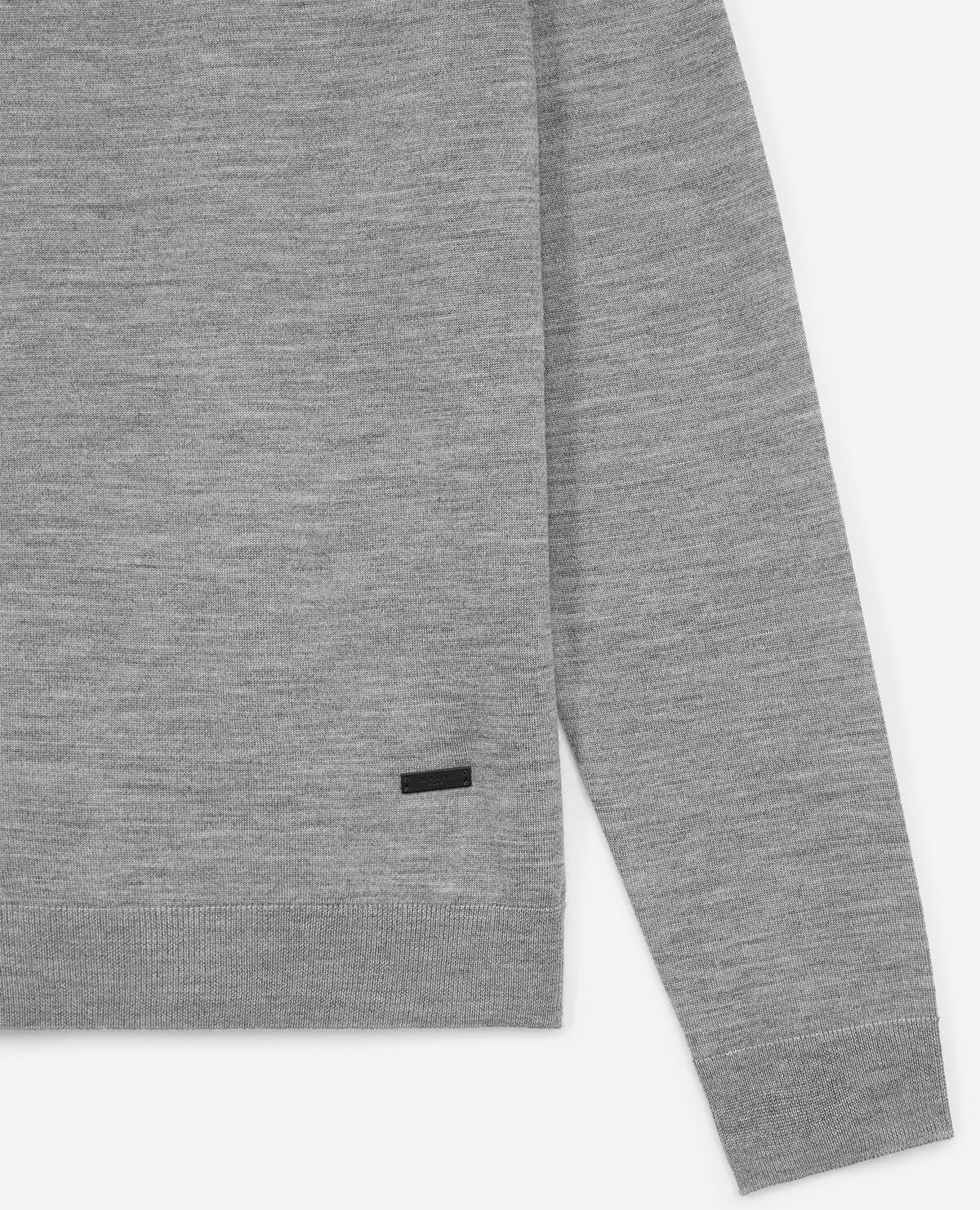 Grey slim fit wool cashmere sweater The Kooples