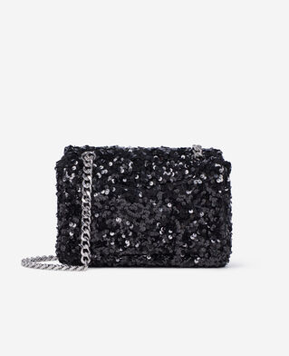 The Kooples WOMEN BLACK emily soft bag with black sequins