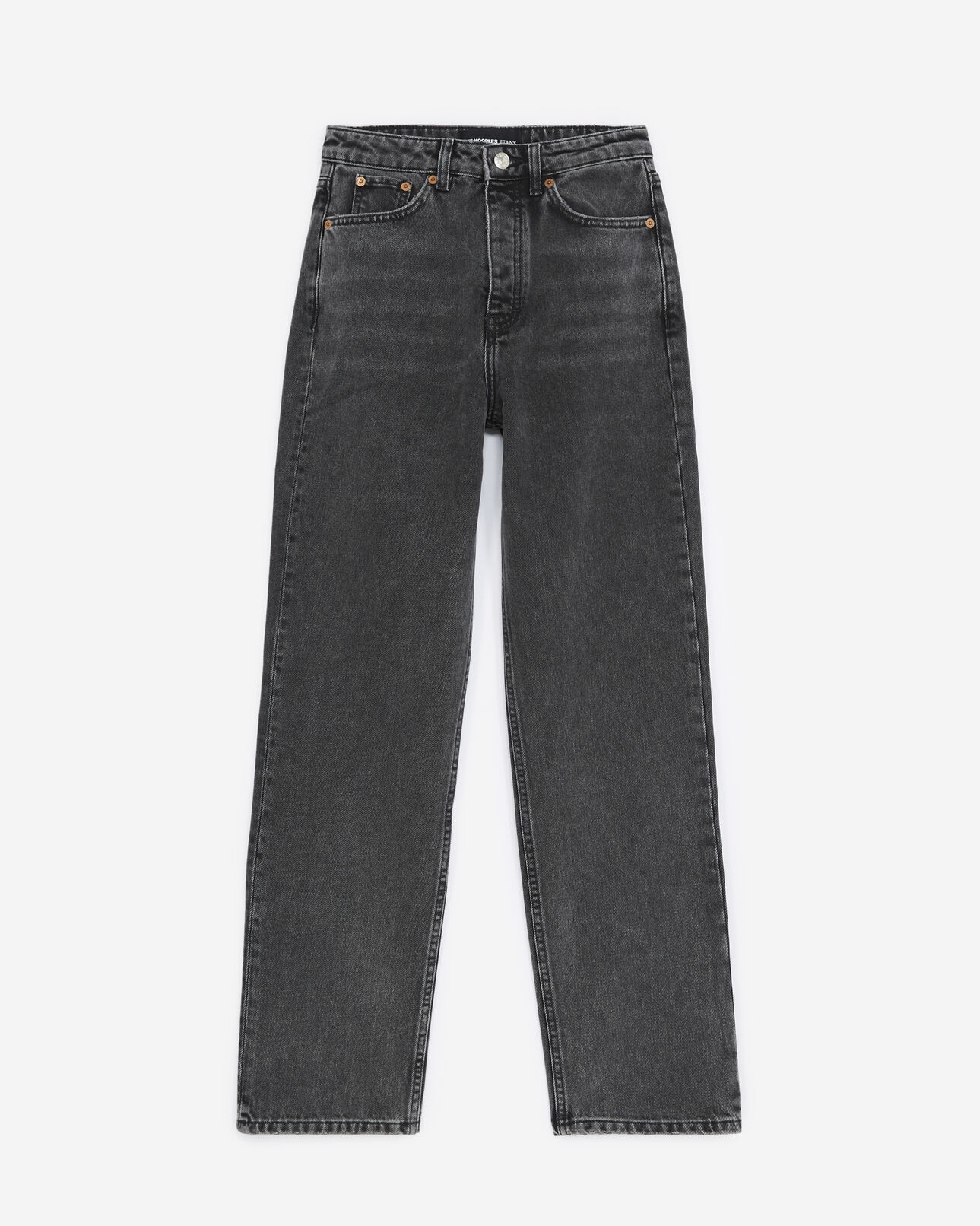 The Kooples WOMEN BLACK WASHED faded black jeans with side pockets