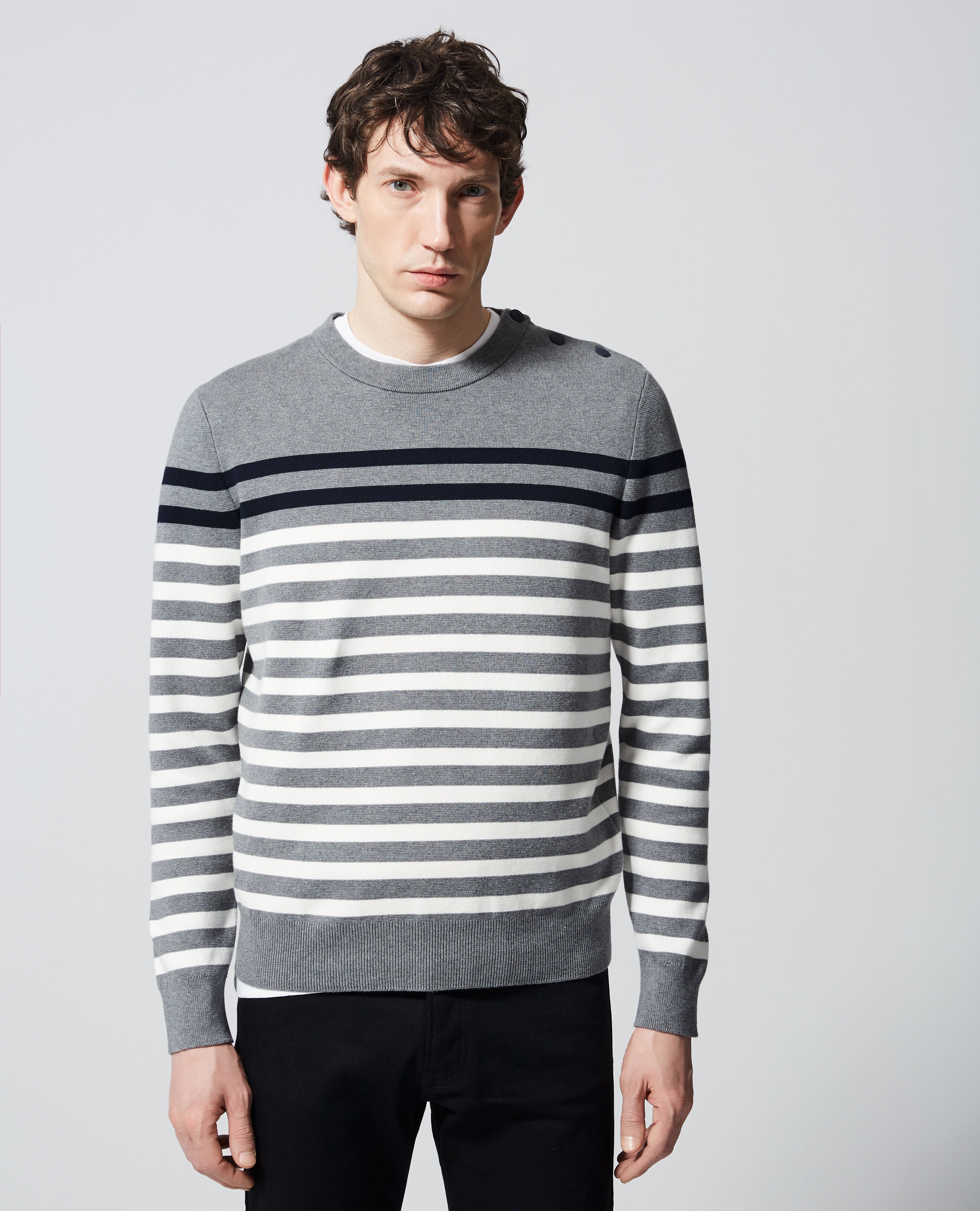 Grey new arrivals striped sweater