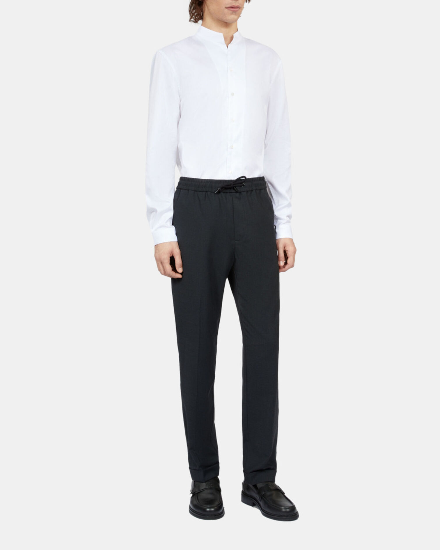 Grey checked trousers, DARK GREY, hi-res image number null