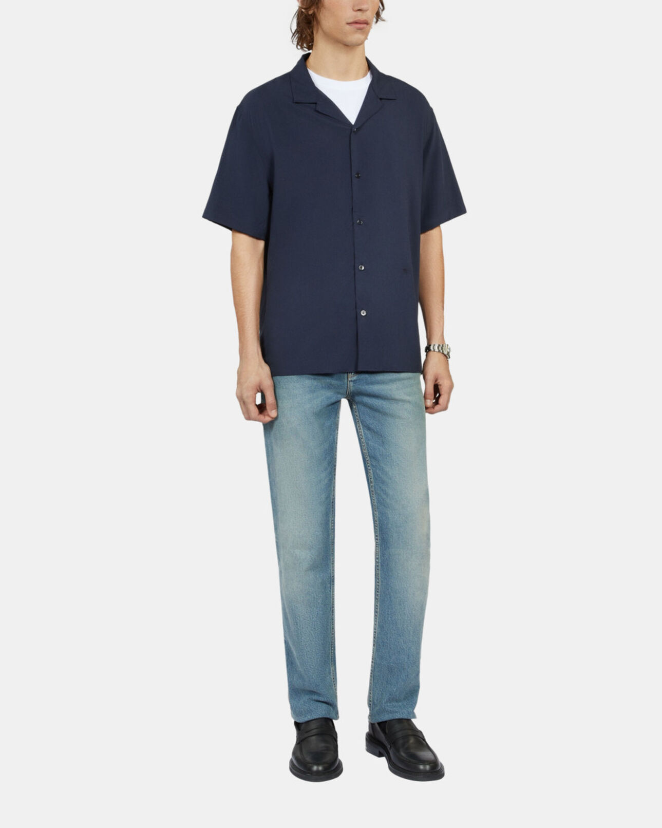 The Kooples HOMME NAVY chemise manches courtes bleu marine