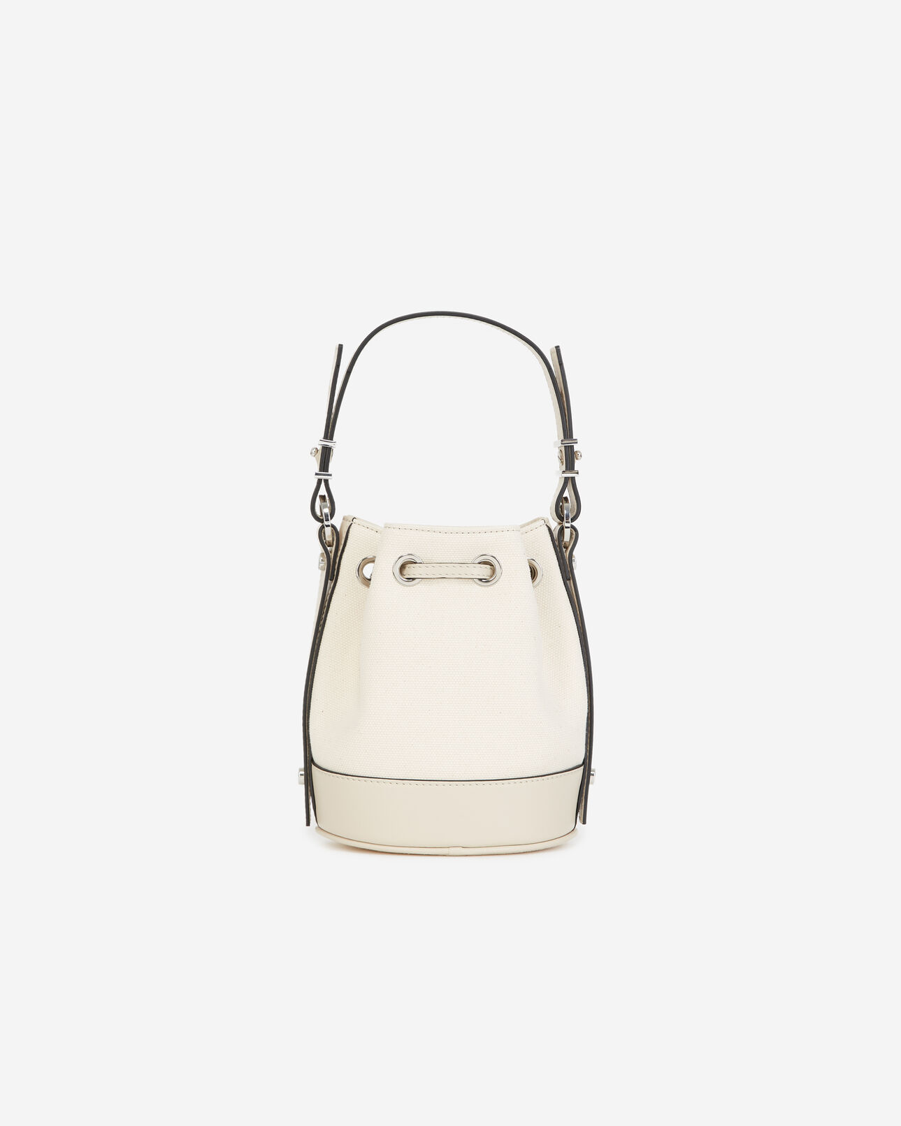 The Kooples WOMEN BEIGE small tina bag in ecru canvas