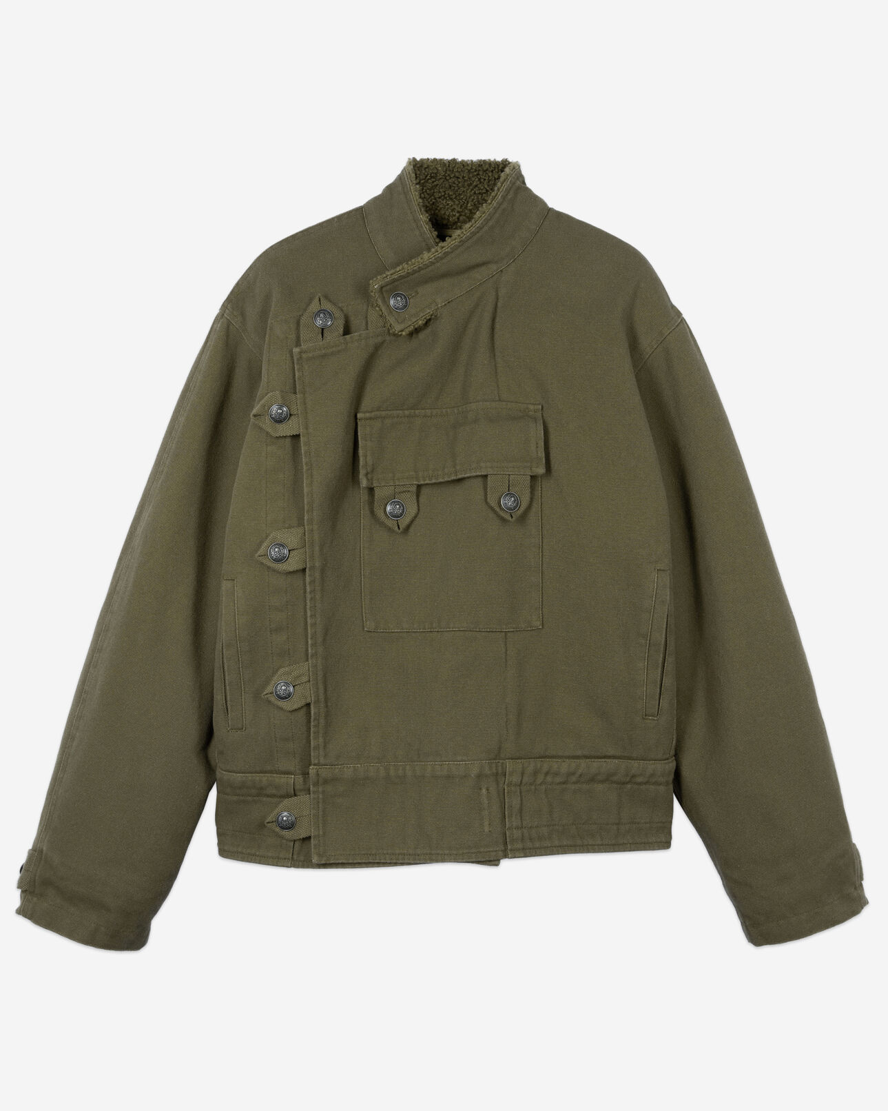 The Kooples HOMME OLIVE NIGHT blouson style officier kaki
