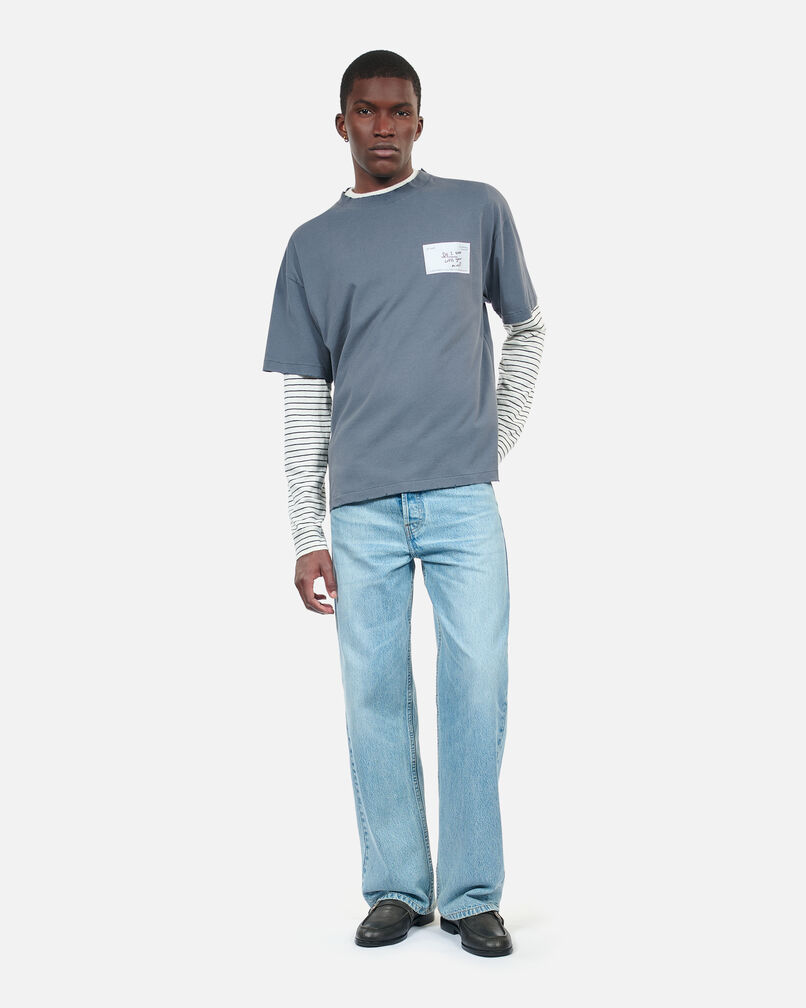 The Kooples HOMBRE DARK BLUE camiseta azul serigrafía business card