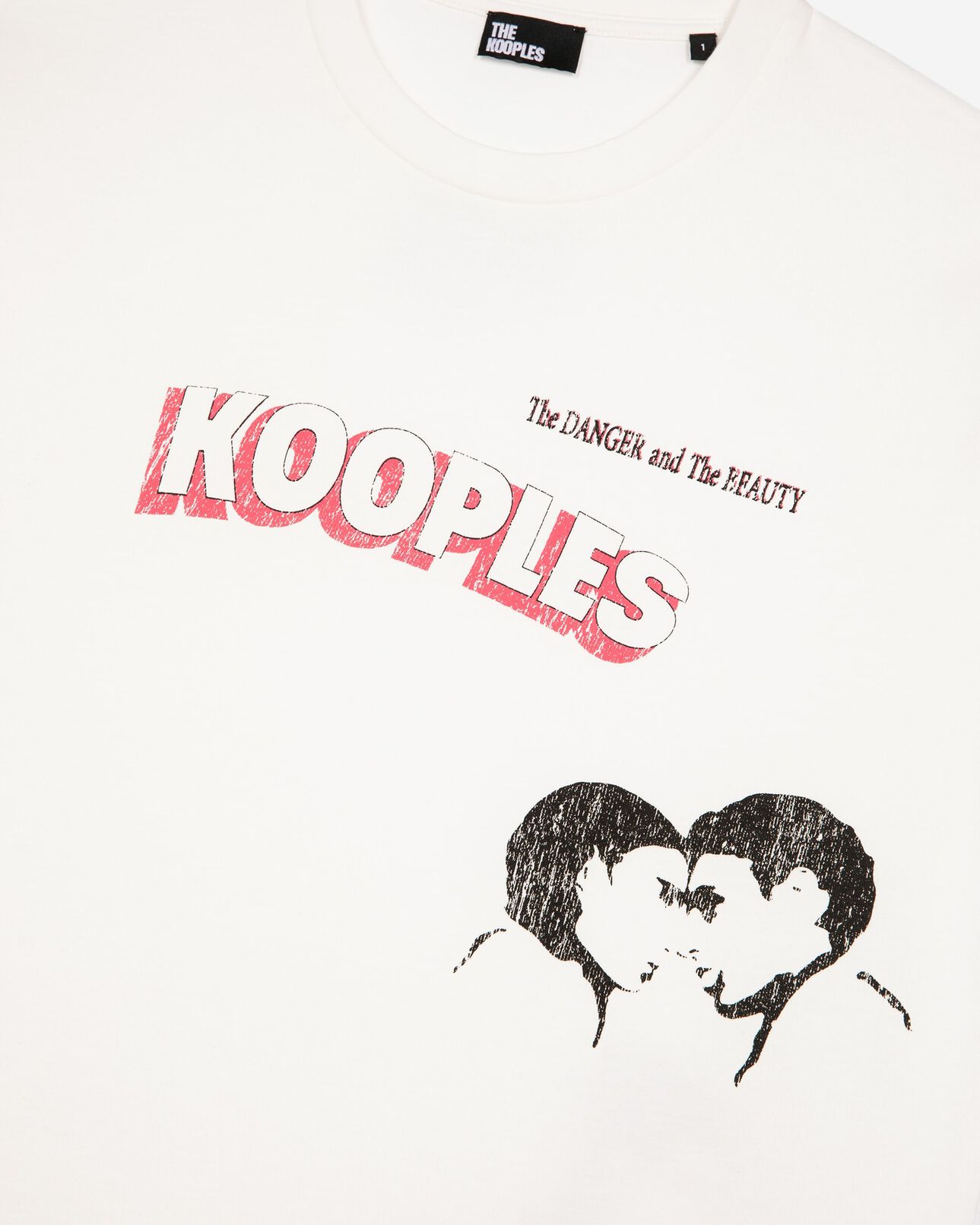 The Kooples FEMME WHITE t-shirt avec sérigraphie blanc