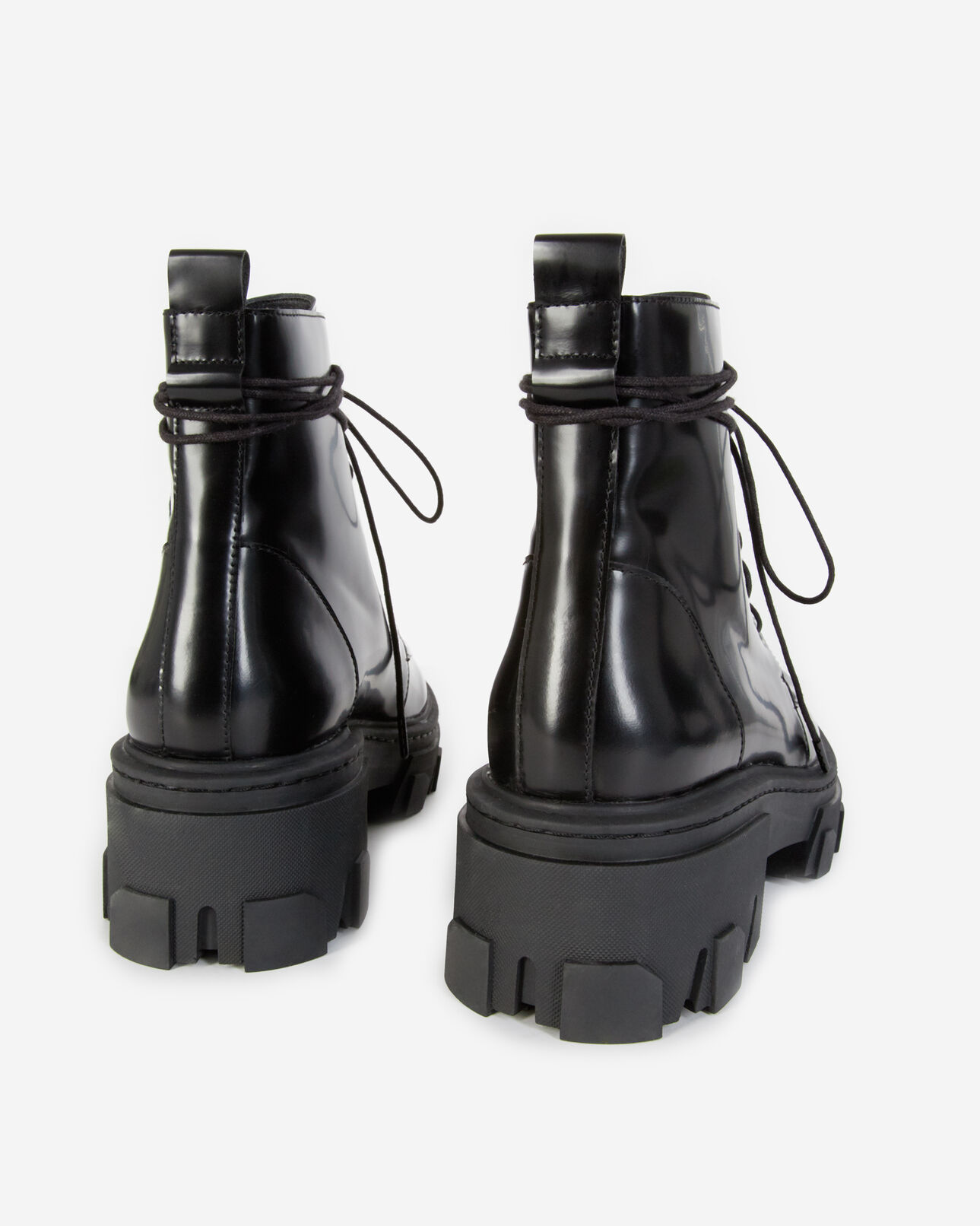 The Kooples MUJER BLACK botines negros piel suela acanalada