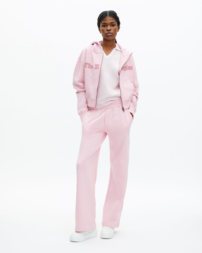 The Kooples FEMME LILA sweatshirt logo à capuche rose