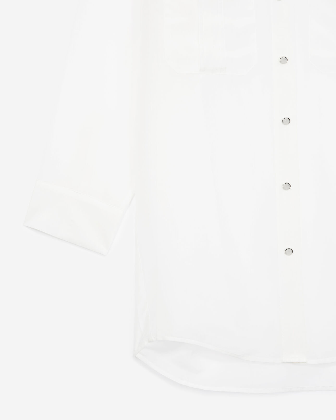 The Kooples WOMEN WHITE long white shirt with breast pockets
