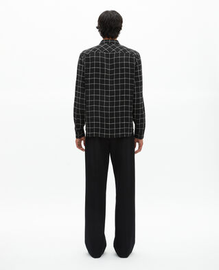 The Kooples HOMME BLACK WHITE chemise à carreaux noire