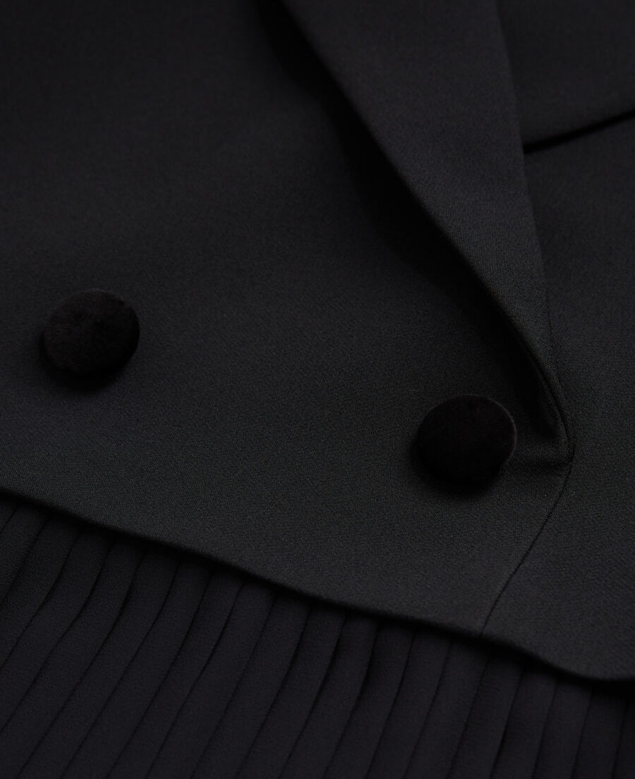 schwarzes kurzes wollkleid