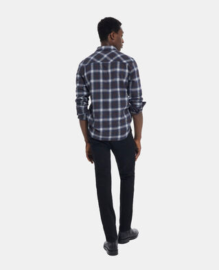 The Kooples HOMME BOTTLE GREEN chemise col classique à carreaux