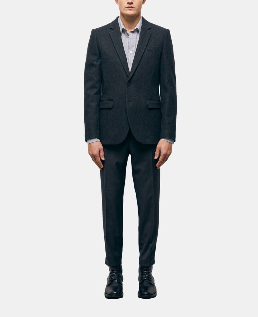 The Kooples H DARK GREY gray wool suit jacket