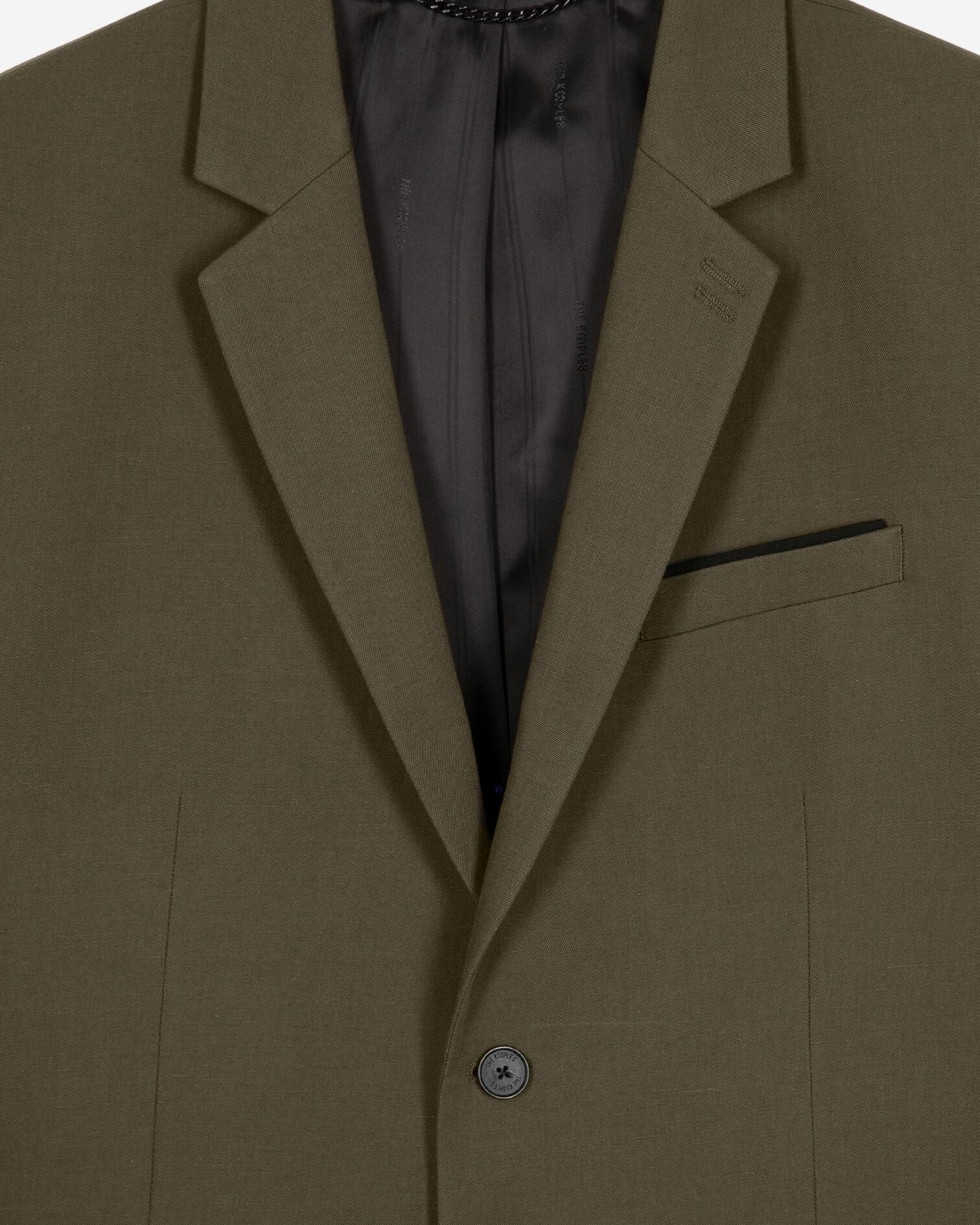 Khaki cotton - linen suit jacket, KAKI, hi-res image number null