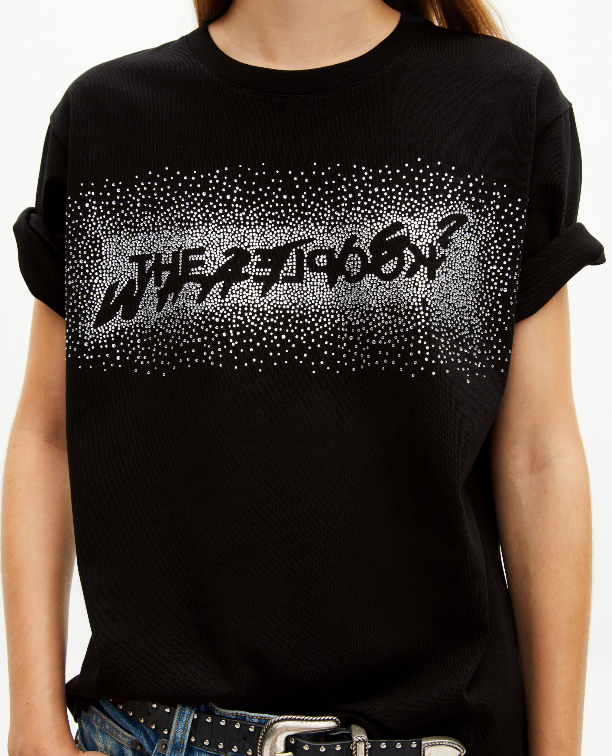 T-shirt What is à strass noir, BLACK, hi-res image number null