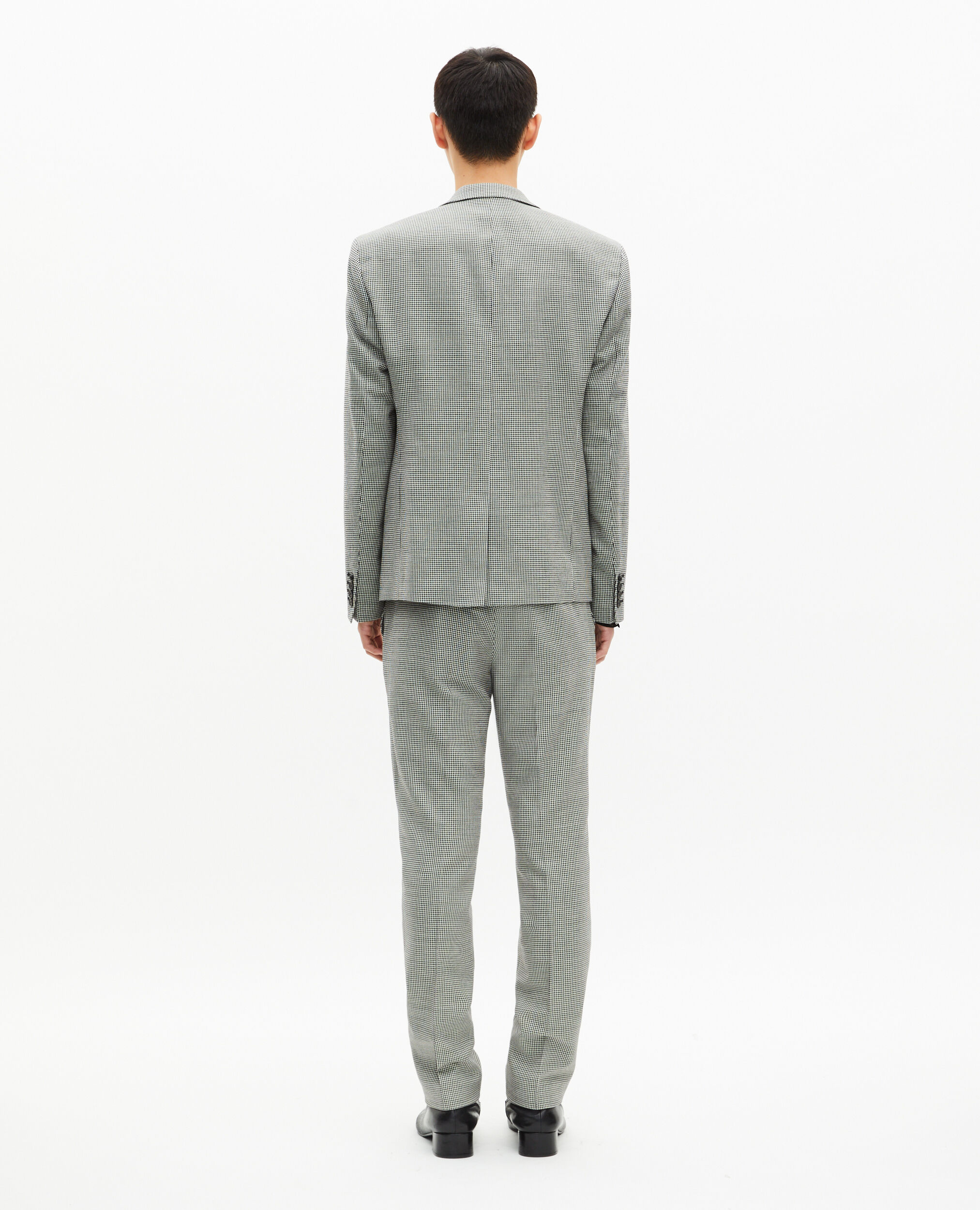 Black and white houndstooth suit jacket, BLACK GREY, hi-res image number null