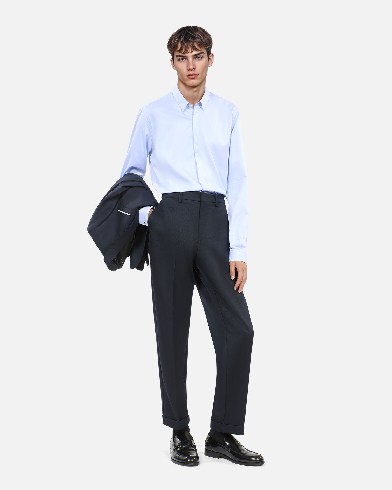 Blue navy trousers, DARK NAVY, hi-res image number null