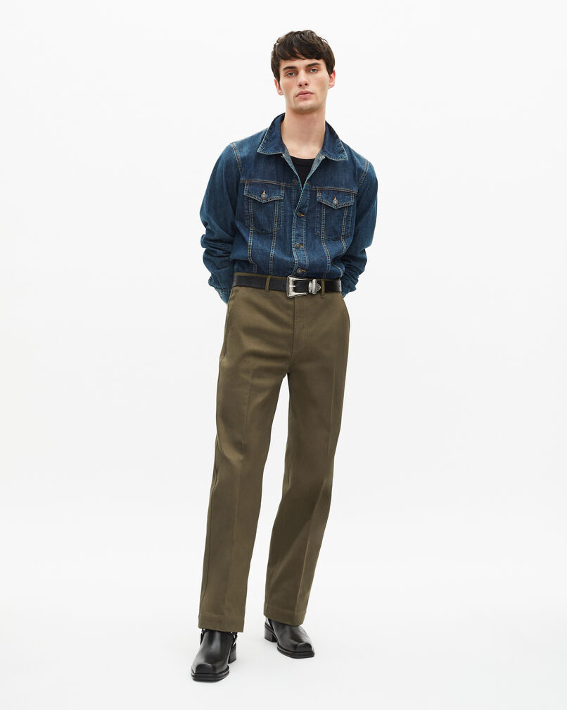 The Kooples HOMME KAKI pantalon droit kaki