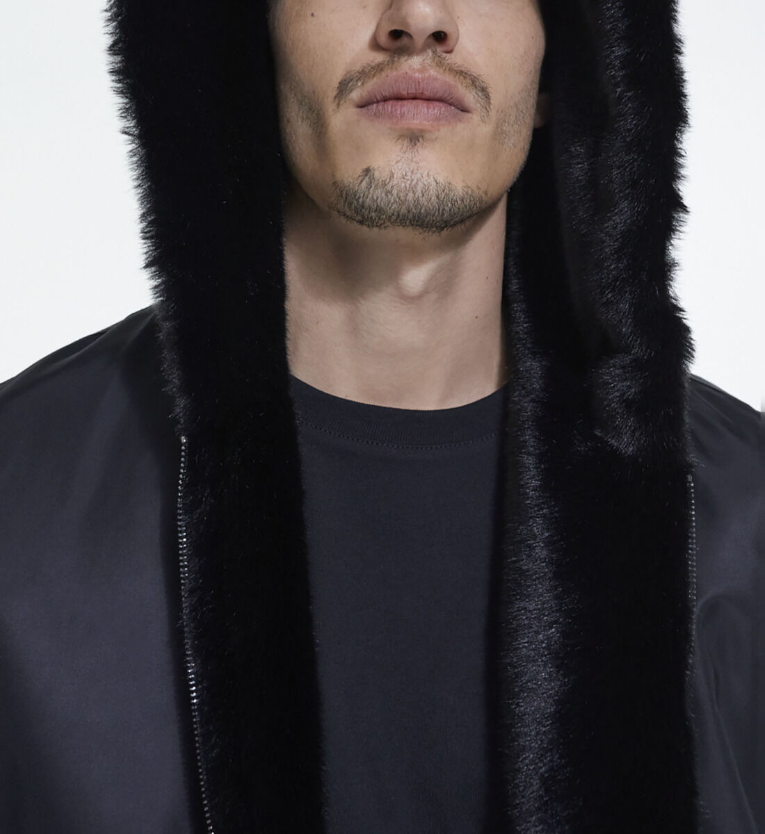 Faux fur hooded sweater hot sale