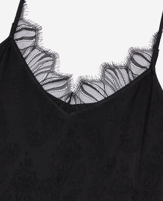The Kooples FEMME BLACK robe nuisette longue jacquard noire