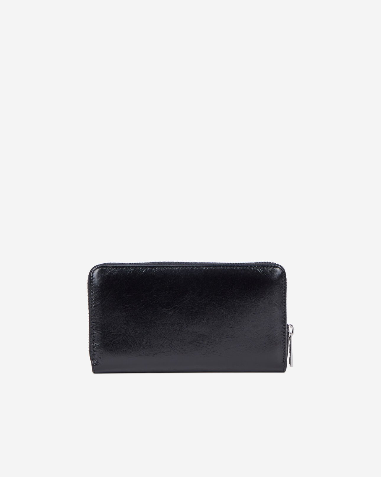 The Kooples MIXED BLACK black leather blazon wallet