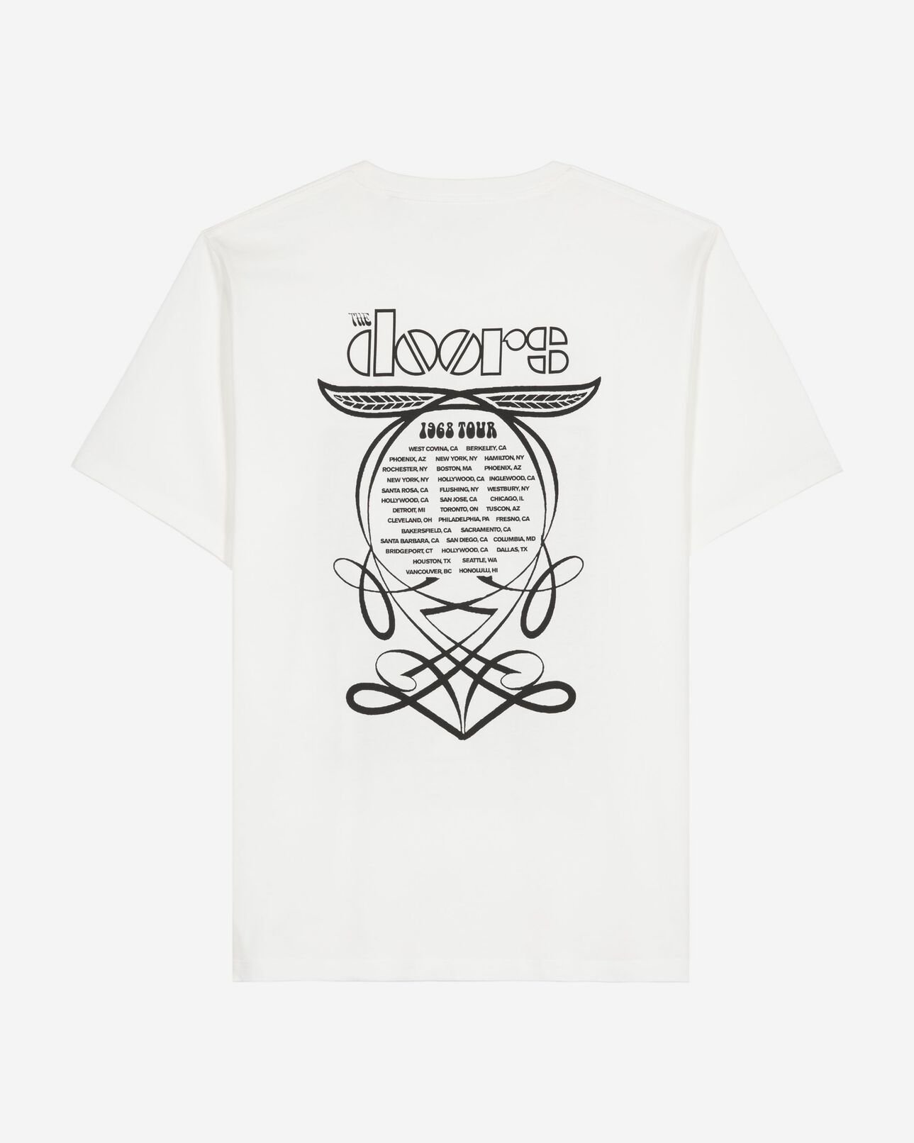 The Kooples UNISEX ECRU ecrufarbenes t-shirt von the doors x the kooples