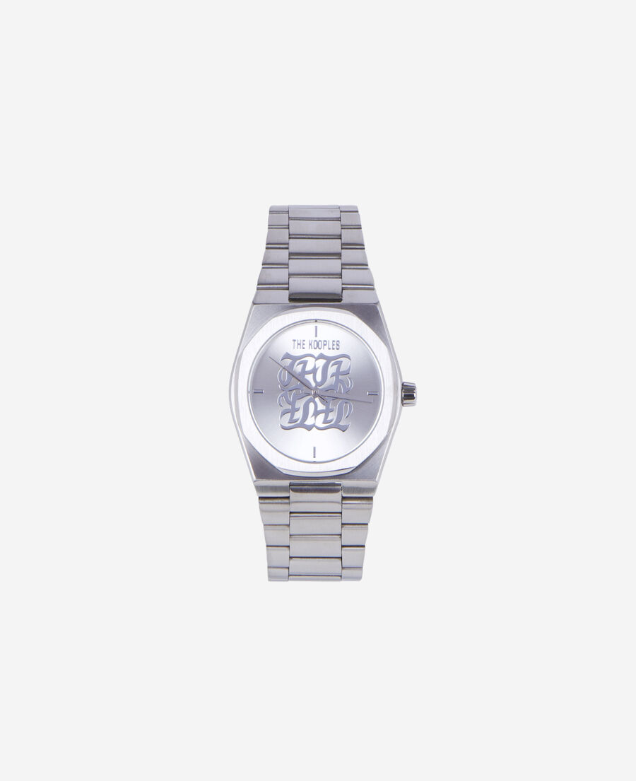 The Kooples MIXED SILVER silver monogram watch