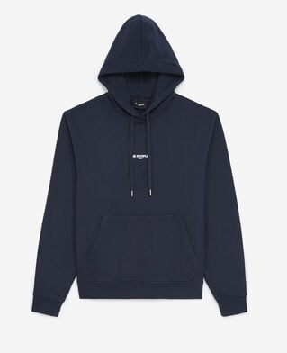 The Kooples H NAVY navy blue printed hoodie