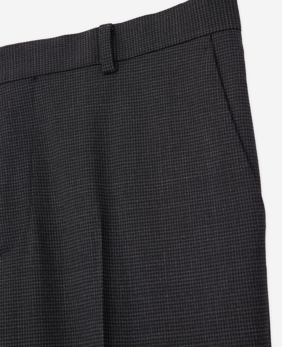 houndstooth wool suit pants