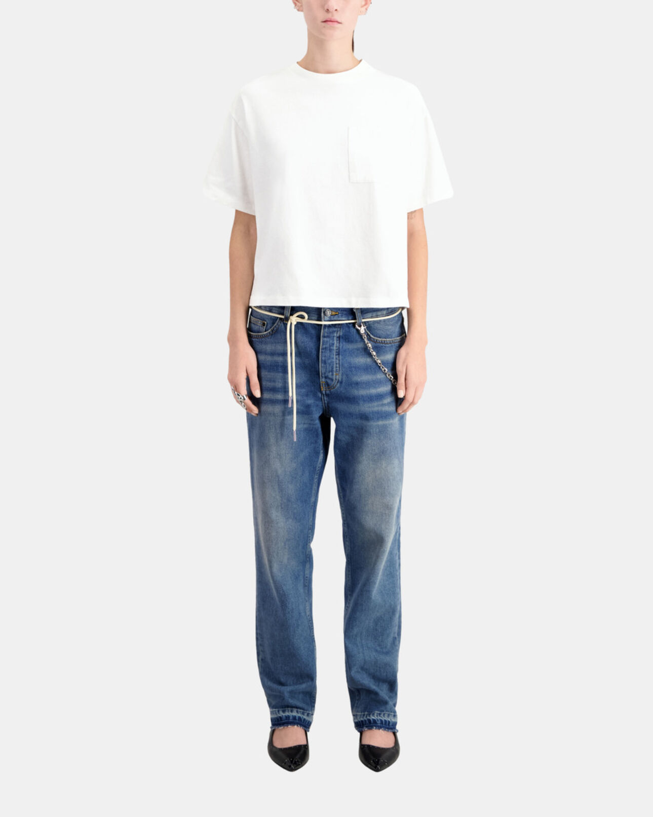 The Kooples WOMEN WHITE white t-shirt with logo