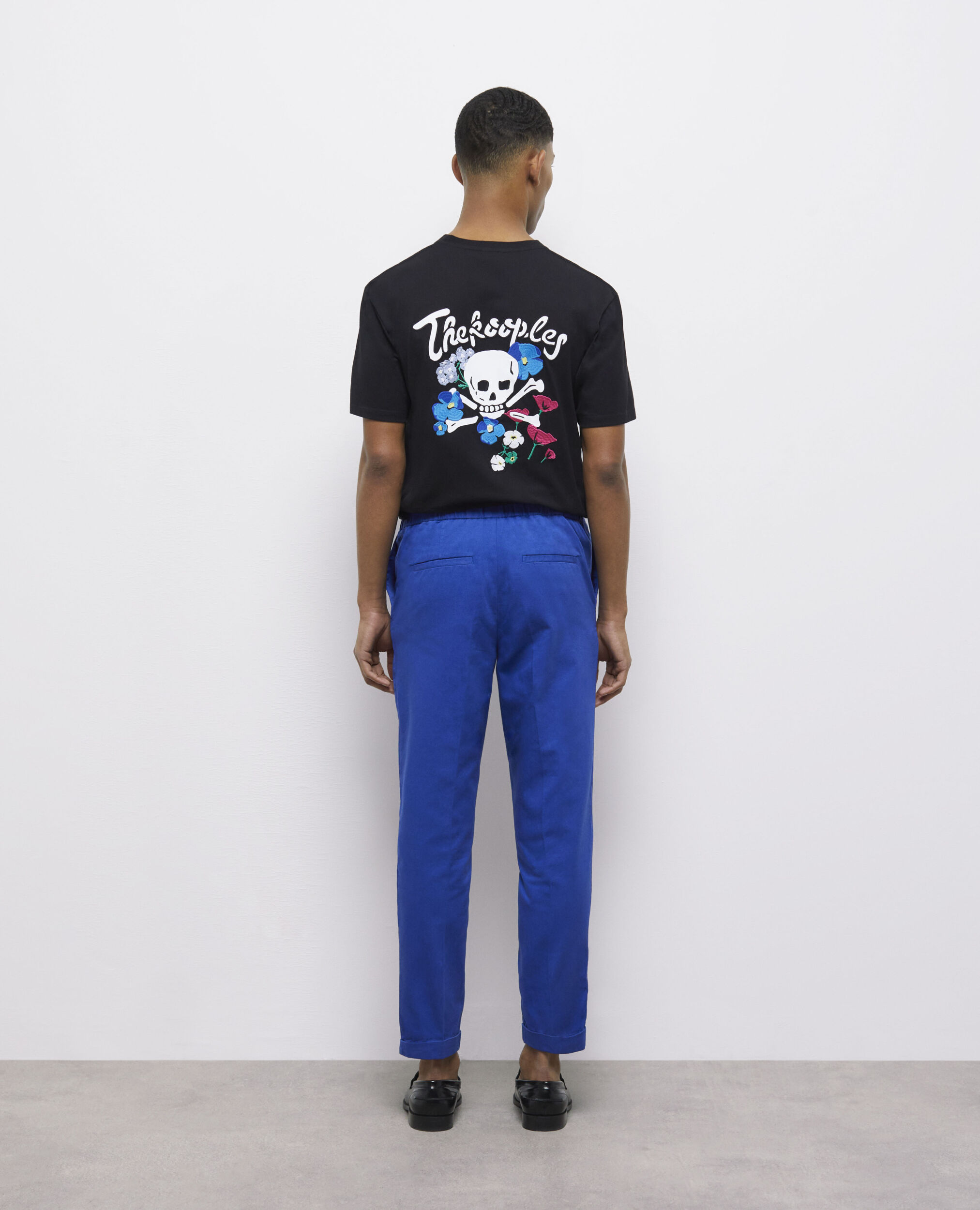 Pantalones azules algodón, BLUE, hi-res image number null