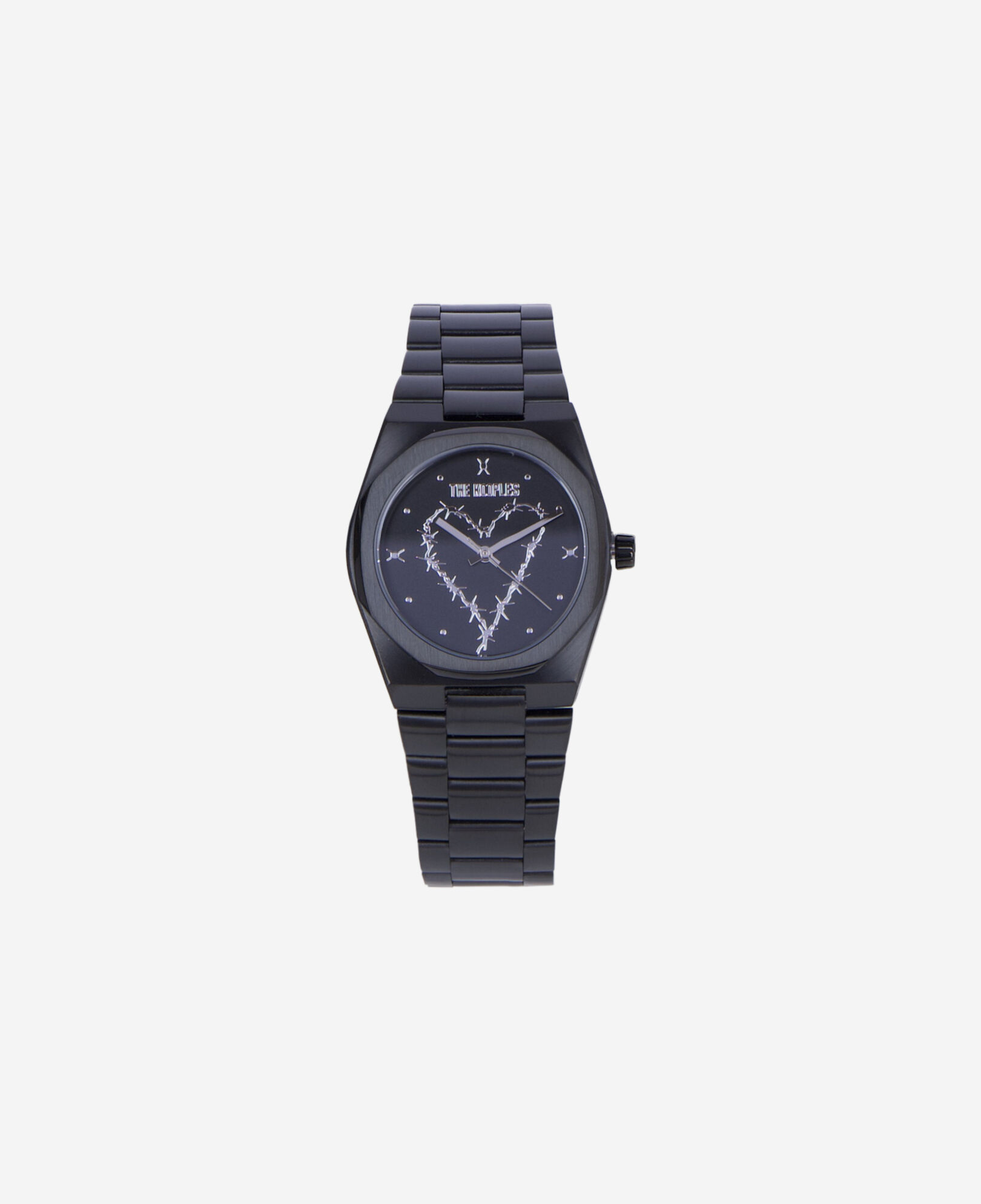 The Kooples MIXED BLACK heart wire watch