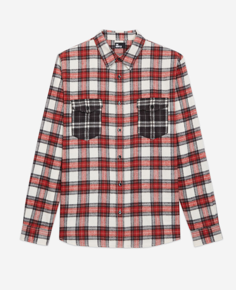 The Kooples HOMME RED surchemise col classique à carreaux