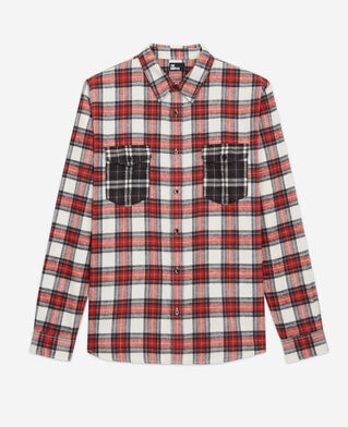 The Kooples HOMME RED surchemise col classique à carreaux
